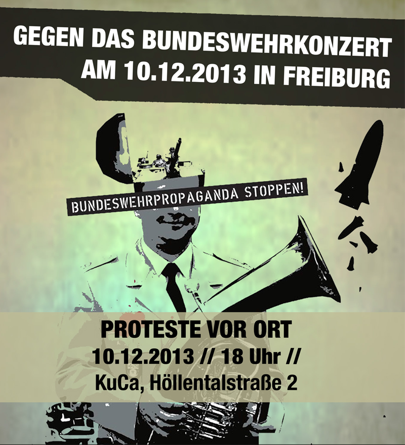 10.12. Gemeinsam gegen das Bundeswehr-Konzert in Freiburg!
